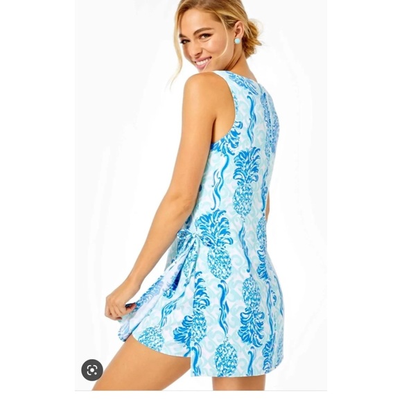 LILLY PULITZER Donna Romper Bennet Blue Out Of The Blue size 0 - Picture 4 of 16